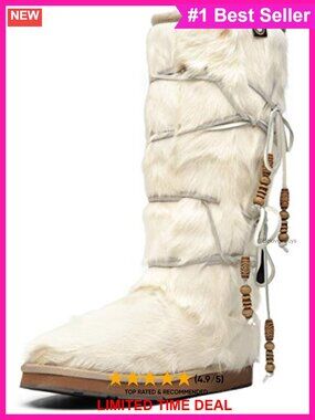 Shearling Sheepskin Knee High Winter Snow Boots